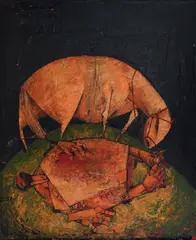 Rest by Gancho Karabadzhakov, oil on canvas, sold May 2026