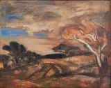 Kalina Taseva, Autumn landscape, 1990, oil on canvas