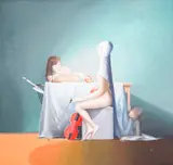 Dimitar Voinov, Musical meeting, 1992, oil on canvas
