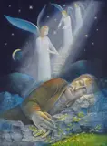 Keazim Issinov, Yakov's dream, 2013, oil on canvas
