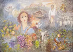 Suli Seferov, Return to Arcadia, 2021, oil on canvas