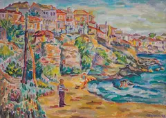 Dora Kuncheva, Sozopol, 1960, oil on canvas