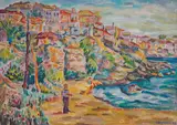 Dora Kuncheva, Sozopol, 1960, oil on canvas