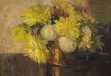 Elisaveta Konsulova-Vazova, Spring flowers, 1929, oil on plywood