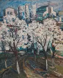 Petar Kolev, Spring in Vratsa, 1971, oil on canvas