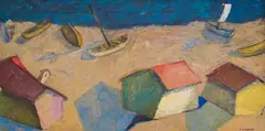 Nenko Balkanski - junior, Sozopol beach, oil on canvas