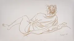 Georgi Chapkanov, Boudoir, 1978, ink on paper