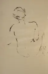 Georgi Chapkanov, Nude, 2000, ink on paper
