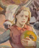 Ivan Petrov, Peasant woman, 1940s, oil on canvas laid on plywood