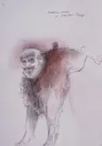Georgi Chapkanov, Self portrait, pencil and pastel on paper