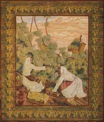 Kitsa Markova, Vine harvest, 1952, tempera on paper
