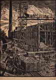 Ivan Toshkov, Dimitrovgrad, 1949, woodcut