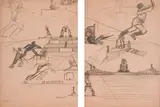 Ivan Milev, Sketches for Shipka monument, 1924, pencil on paper