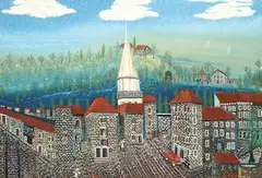 Matija Skurjeni, Istria, 1970., oil on canvas
