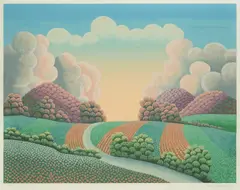 Ivan Rabuzin, Hills, serigraph on paper