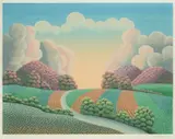 Ivan Rabuzin, Hills, serigraph on paper