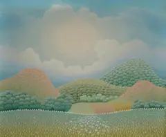 Ivan Rabuzin, Sunny Landscape, 1972., oil on canvas