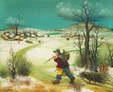 Mijo Kovačić, Winter Affairs, 1995., oil on glass