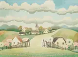 Ivan Rabuzin, Zagorje Landscape, 1975., oil on canvas