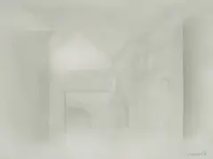 Josip Vaništa, Stone Gate, pencil on paper