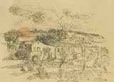 Krsto Hegedušić, Waves over St. Helena, 1950., ink wash on paper