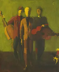 Miljenko Stančić, Musicians, oil on canvas