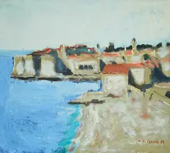 Munir Vejzović, Dubrovnik, 1993., oil on canvas