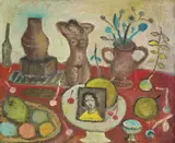 Antun Masle, Still Life, 1956., oil on canvas collaged on plywood
