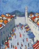 Đuro Pulitika, Stradun, 1986., oil on canvas