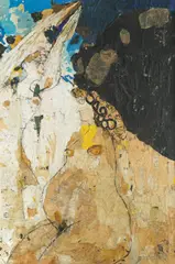 Slavko Kopač, Two, 1982., ink and collage mounted on canvas