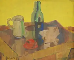 Mladen Veža, Still Life, 1978., tempera and watercolor on paper