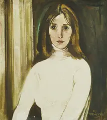 Milovan Stanić, Portrait of a Lady, oil on canvas