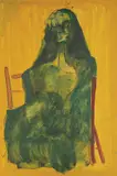 Ivan Šebalj, Woman, tempera on paper