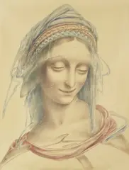 Homage to Leonardo by Dimitrije Popović, 1990., colored pencil on paper, sold May 2026