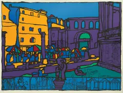 Josip Botteri Dini, From Diocletian's Palace, 1987., serigraphy on paper