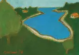 Jakov Bratanić, Lake, 1994., oil on canvas