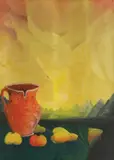 Nikola Kovačević, Still Life with Fruit, 1970., oil on glass