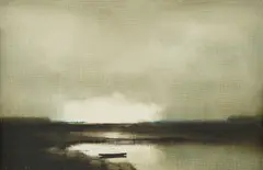 Božidar Kopić, Slavonia, 1979., oil on canvas mounted on board