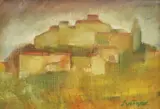 Vilim Svečnjak, Istrian Motif, oil on canvas pasted on cardboard