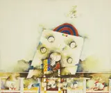 Matko Trebotić, Snail Tower, 1987., oil on plywood