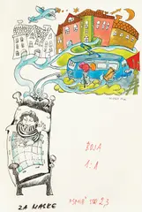 Nives Kavurić-Kurtović, Dreams, ink and watercolor on paper