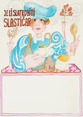 Is it Sweet to be a Pastry Chef by Nives Kavurić-Kurtović, Felt-tip pens, colored pencils, watercolor and ink on paper, sold May 2026
