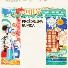 Nives Kavurić-Kurtović, Gluttonous Eraser, Felt-tip pen and ink on paper