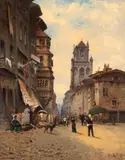 Karl Kaufmann, Piața de legume, ulei pe pânză