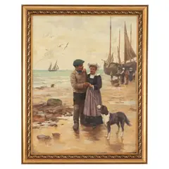 Cerere în căsătorie by Pierre Testu, ulei pe pânză, sold Apr 2026
