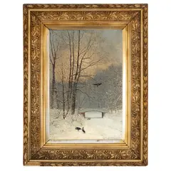 Martin Gscheidel, Asfințit în parc, ulei pe pânză
