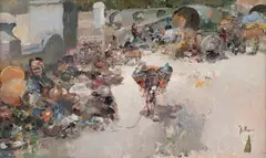 Jose Checa Galindo, Bazar magrebian, ulei pe carton