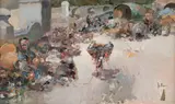 Jose Checa Galindo, Bazar magrebian, ulei pe carton