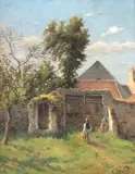 Frédéric Henriet, De la râu, ulei pe lemn