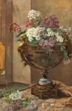 Cécile Wiser, Cupă cu mușcate, 1922, ulei pe pânză